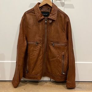 Andrew Marc Brown Leather Jacket